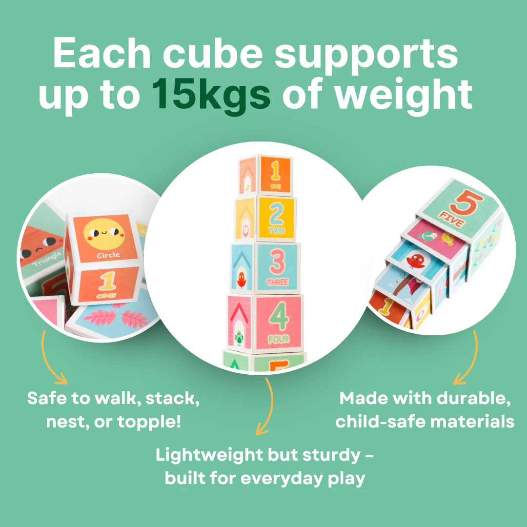 Nature Birds Theme – 5 Layer Stacking Cube (Age 1+)