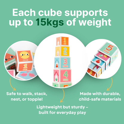 Nature Birds Theme – 5 Layer Stacking Cube (Age 1+)