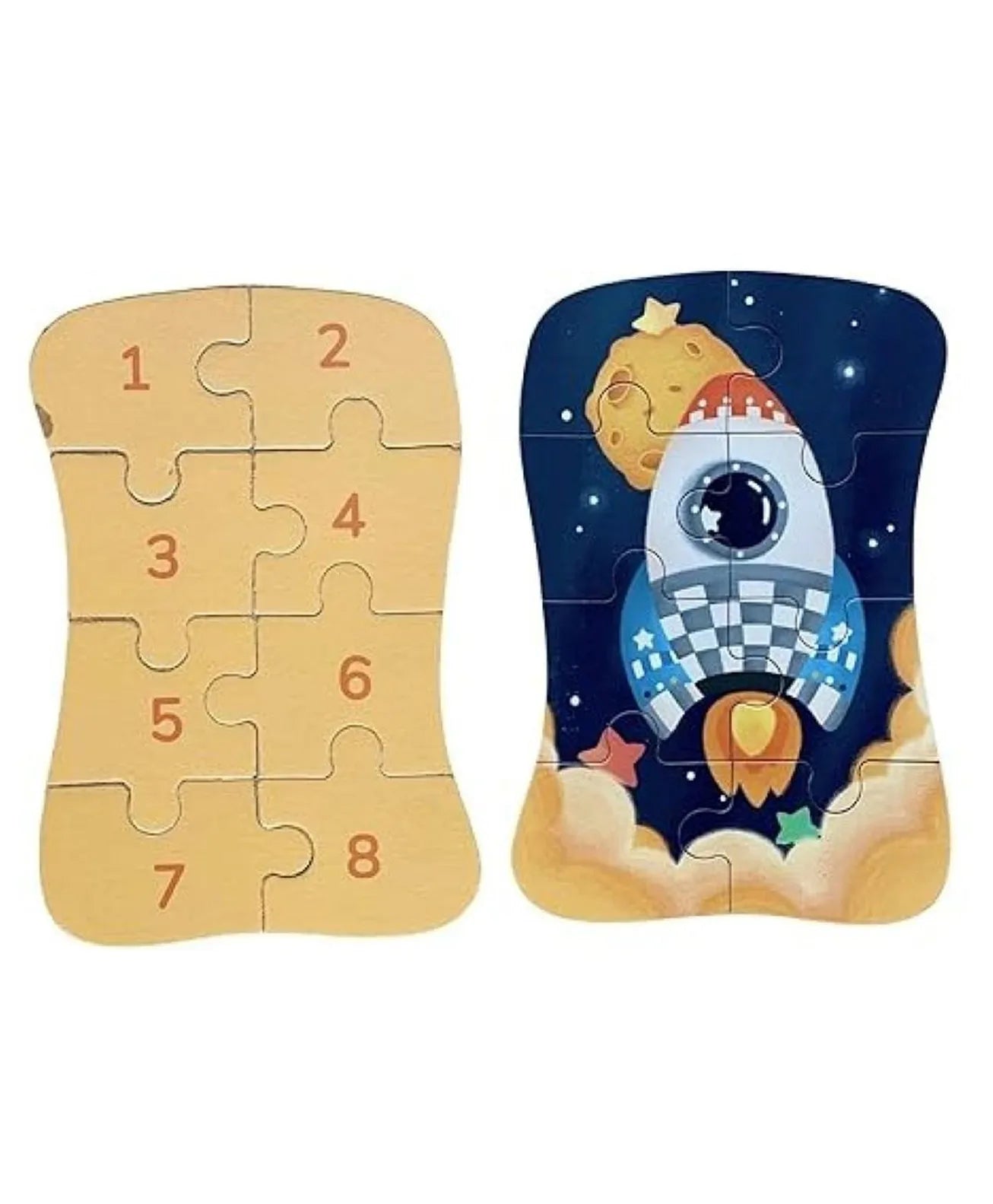 Space Theme Wooden Puzzle Set for Kids | Progressive Puzzle Metal Box