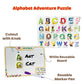Wooden Alphabet  Peg Puzzle with Knobs