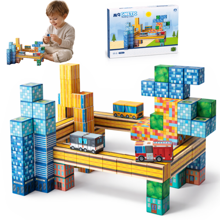 96-Piece Magnetic Building Cubes Set