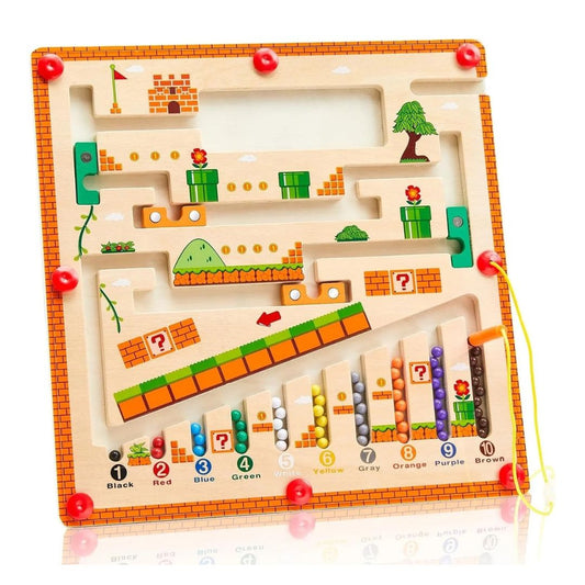 Fun Magnetic Maze Wooden Board for young children 2+