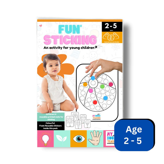 Fun Sticking Activity Box With Foam Stickers (Reusable)