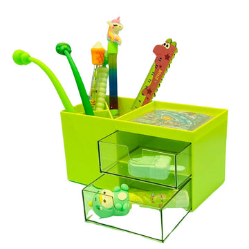 Kids Pen Pencil Holder | Desk Storage Box & Stationery Cosmetic Organizer