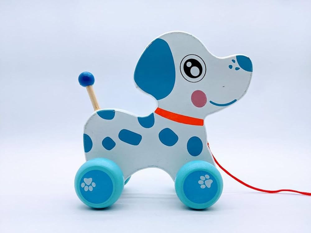 Wooden Dog Baby Push Pull Toy