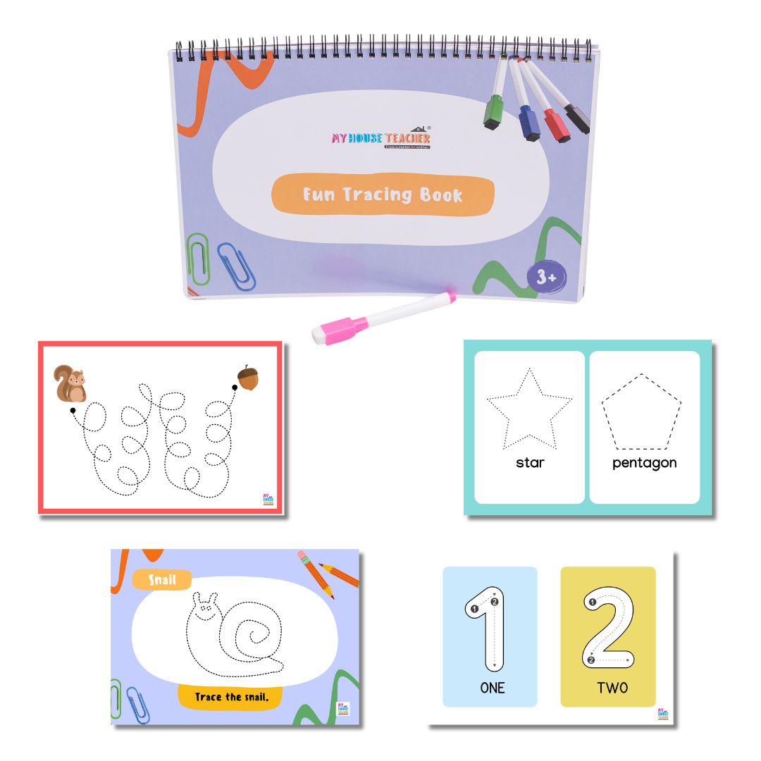 Fun Tracing Reusable Busy Binder Book - for kids above 3 years