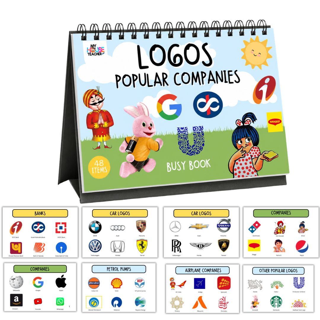48 Popular Logos Busy Book for Kids