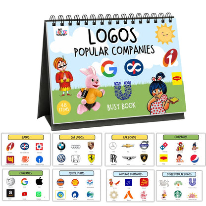 48 Popular Logos Busy Book for Kids