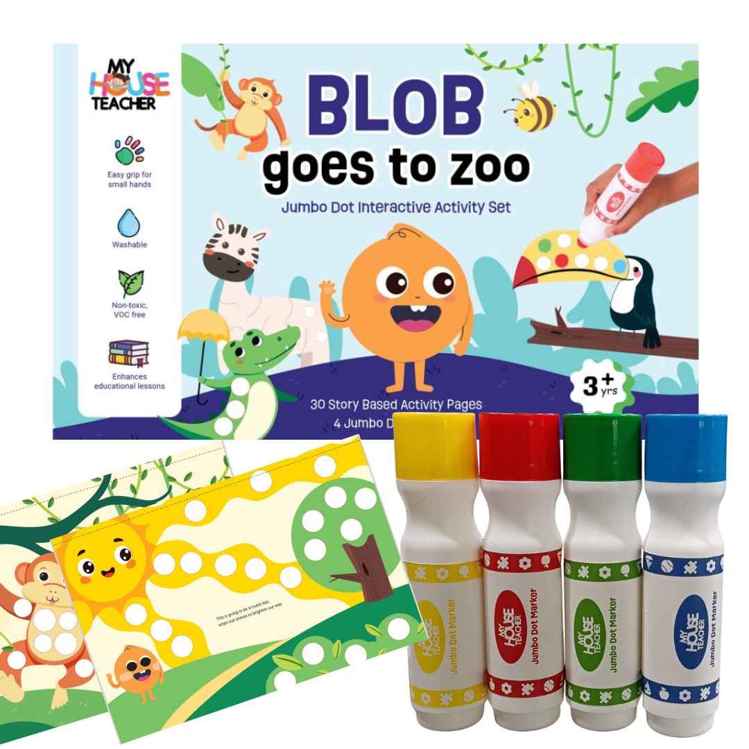 Blob goes to Zoo - Jumbo Dot Markers activity Set