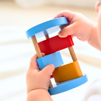 Wooden Clacker Rattle Toy for Babies