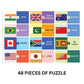 Flags Puzzle - 24 pairs self correcting jigsaw puzzle