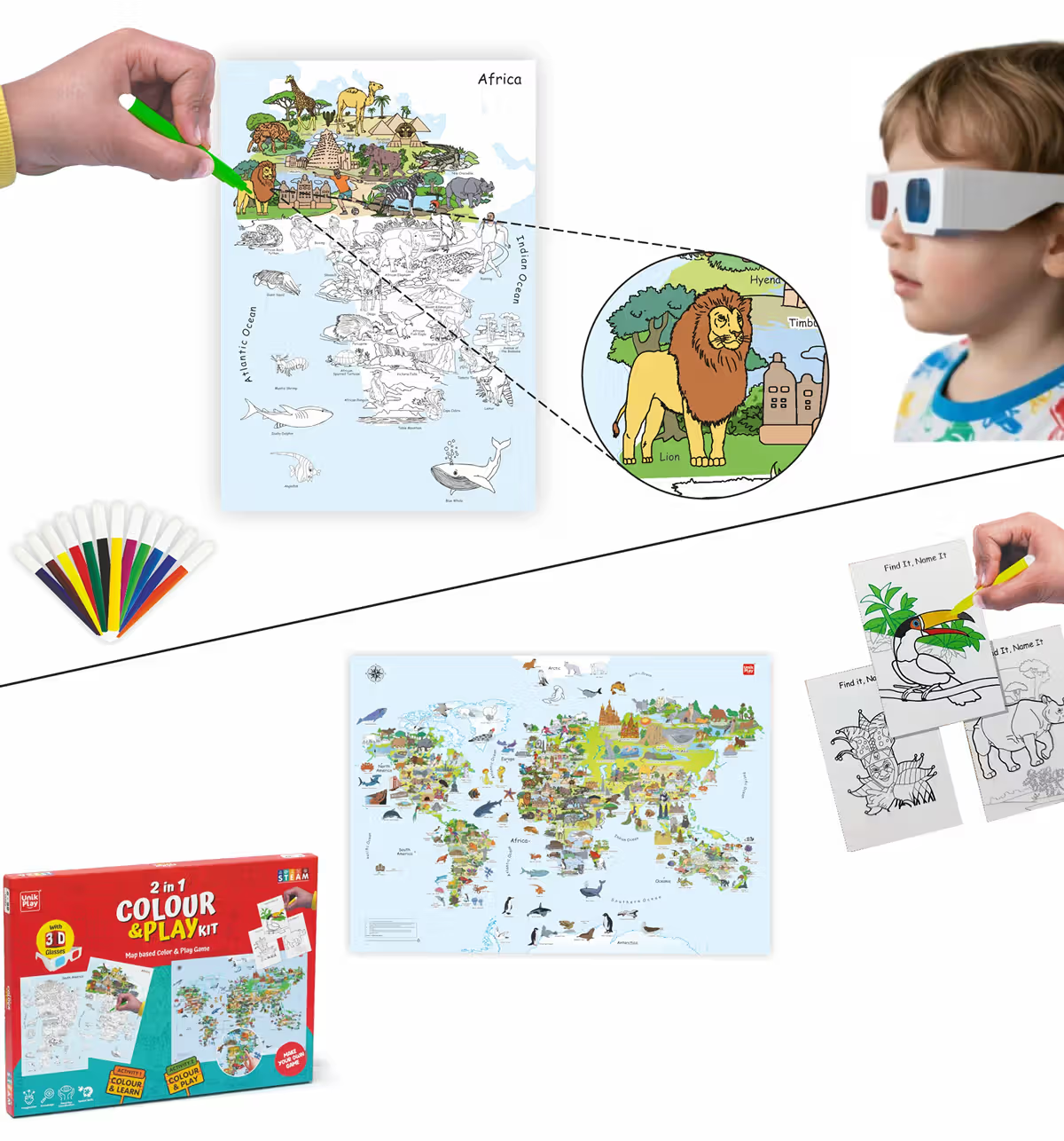 2-in-1 Colour & Play Kit