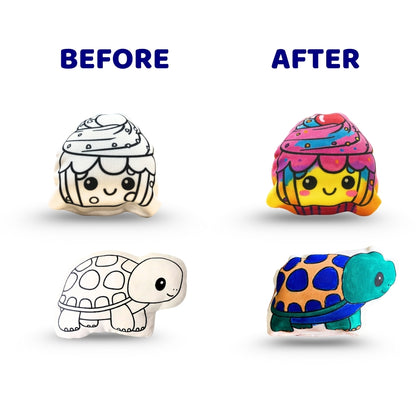 DIY Soft Toy Painting Kit - Cupcake & Turtle