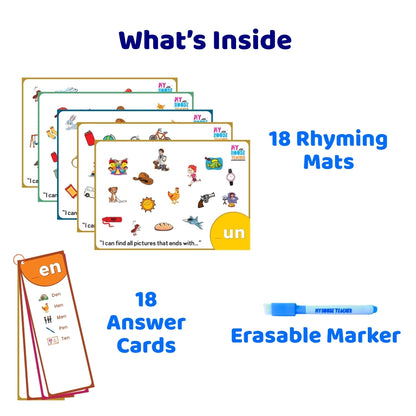 Three Letter Rhyming Words Learning Pack