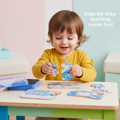 Jigsaw Puzzle Set in Metal Box –  (Dinosaur Theme)