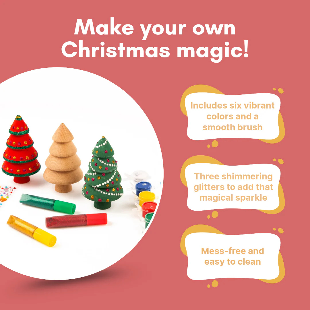 Wooden DIY Christmas Tree – For Kids Age 3+