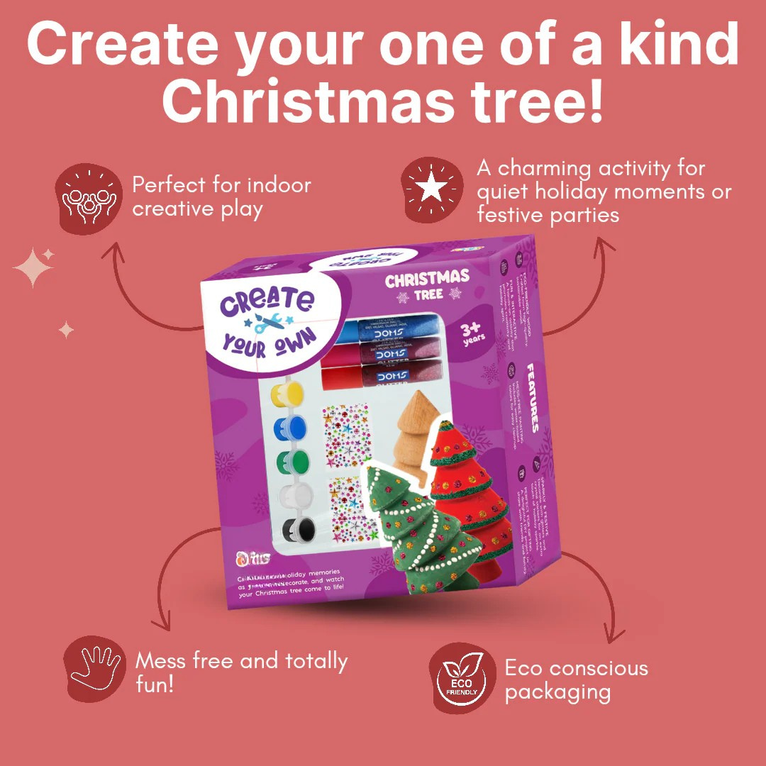 Wooden DIY Christmas Tree – For Kids Age 3+