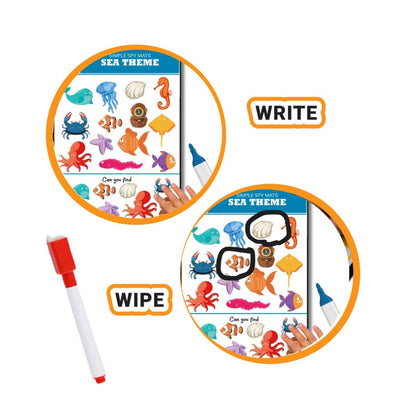 Ispy Busy Bag- Picture Search Reusable Mats Activity for babies and toddlers