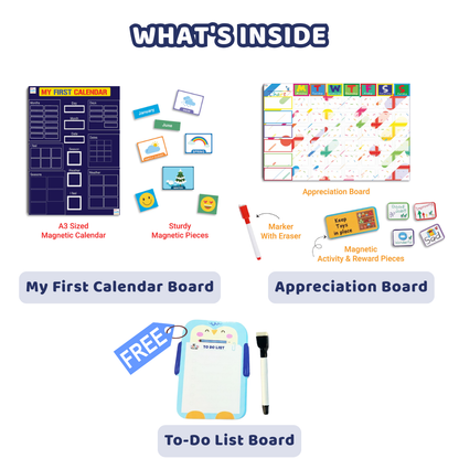 2-in-1 Combo Magnetic Appreciation Board + Magnetic Calendar
