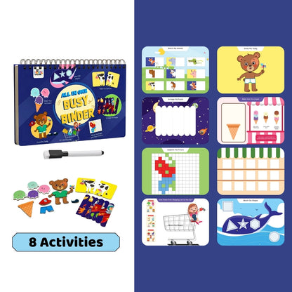 All in One Busy Binder for 3 to 5 years with logical brainy activities