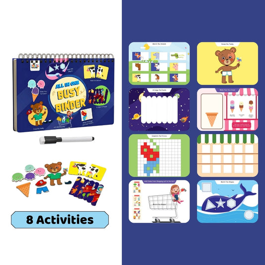 All in One Busy Binder for 3 to 5 years with logical brainy activities