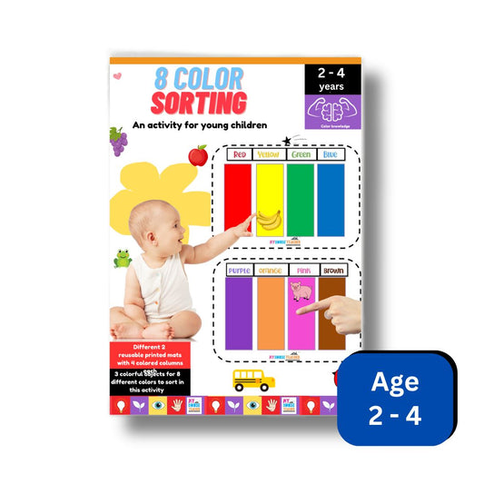 Primary 8 Color Sorting Activity Box