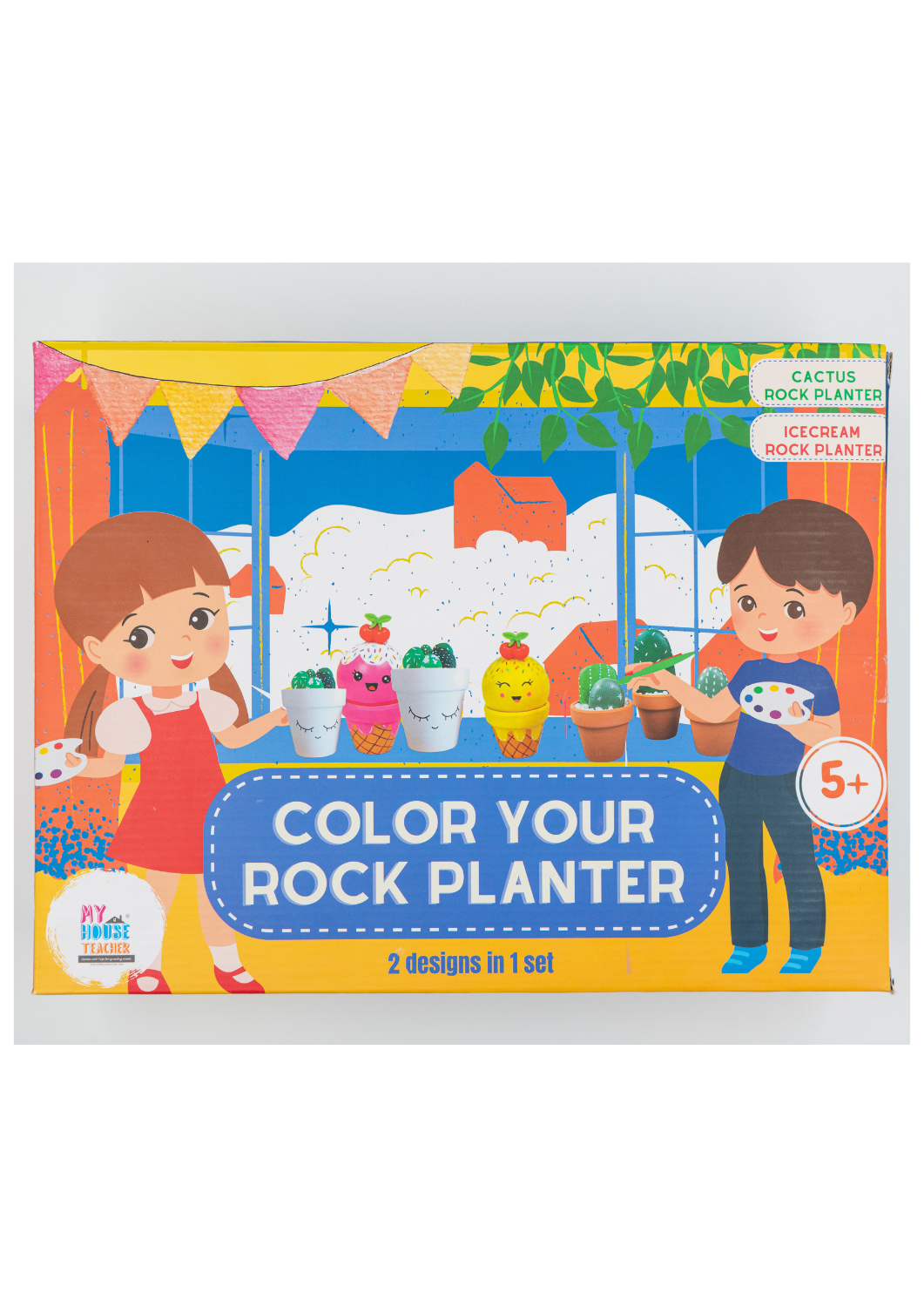 Color Your Own Rock Planter Activity