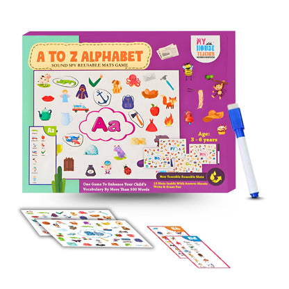 Alphabet A to Z Picture Search Activity with 26 Reusable Mats