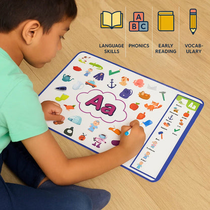 Alphabet A to Z Picture Search Activity with 26 Reusable Mats