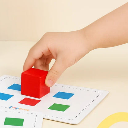 Pattern And Pincer Wooden Cube Activity Busy Bag