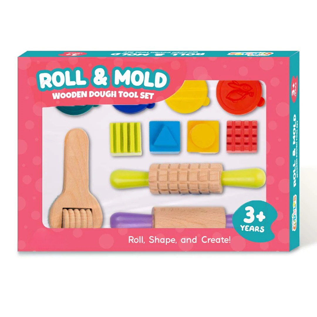 🎨 Dough Mould Tool Kit with Fun Shapes + 4 Clay Cups 🎨