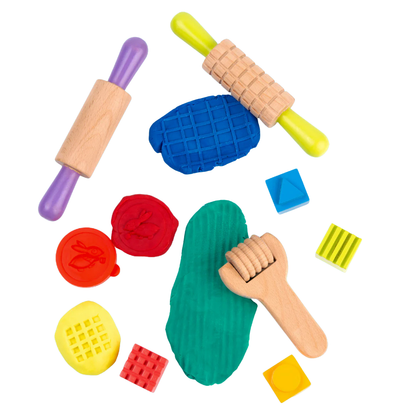 🎨 Dough Mould Tool Kit with Fun Shapes + 4 Clay Cups 🎨