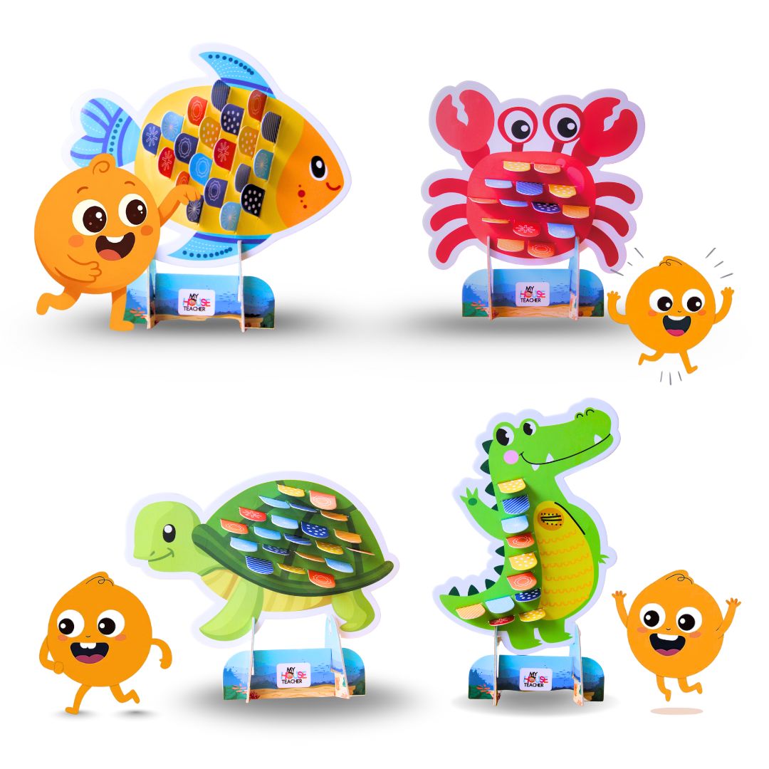 Blob’s Ocean Buddies – DIY Ocean Animal Craft Kit for Kids (Ages 3 to 8 )