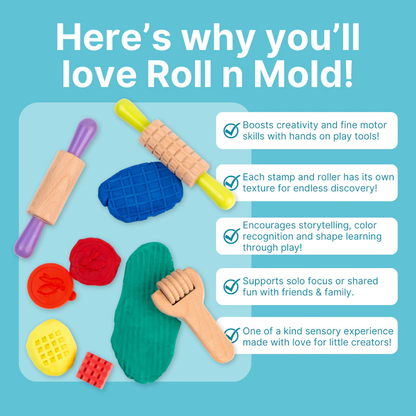 🎨 Dough Mould Tool Kit with Fun Shapes + 4 Clay Cups 🎨