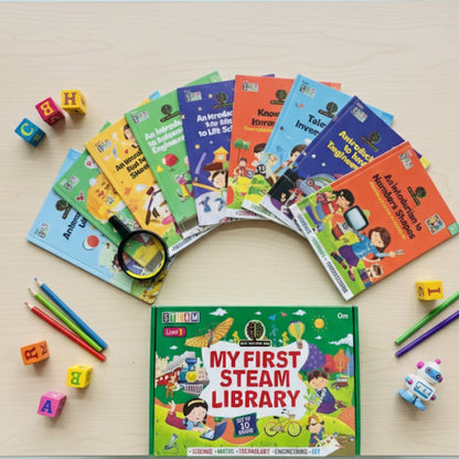 My First STEAM Library Level-1 Box (Set of 10 Books)