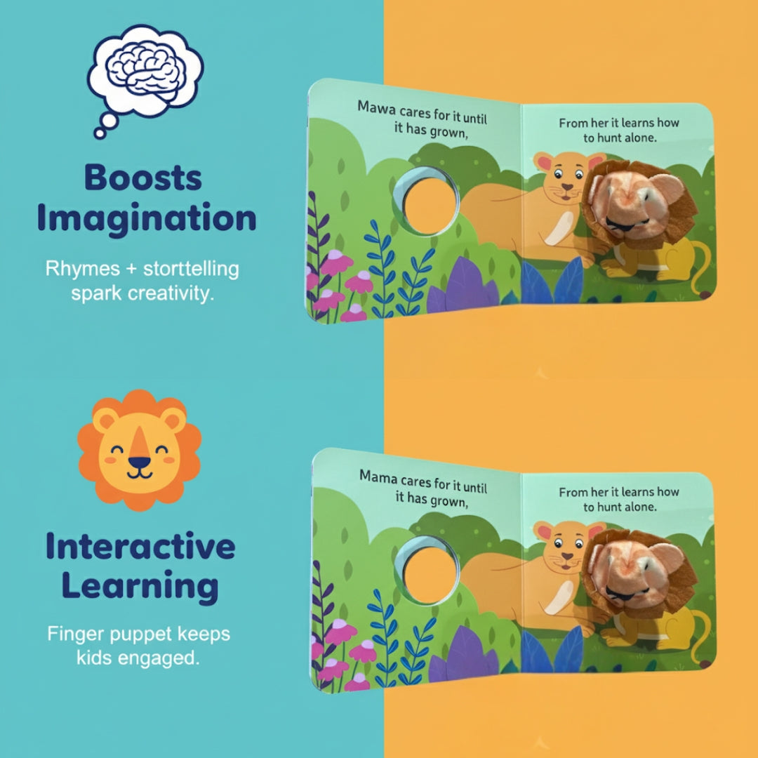 Activity Book: Baby Lion Finger Puppet Book – Fun Activities Board books for Kids