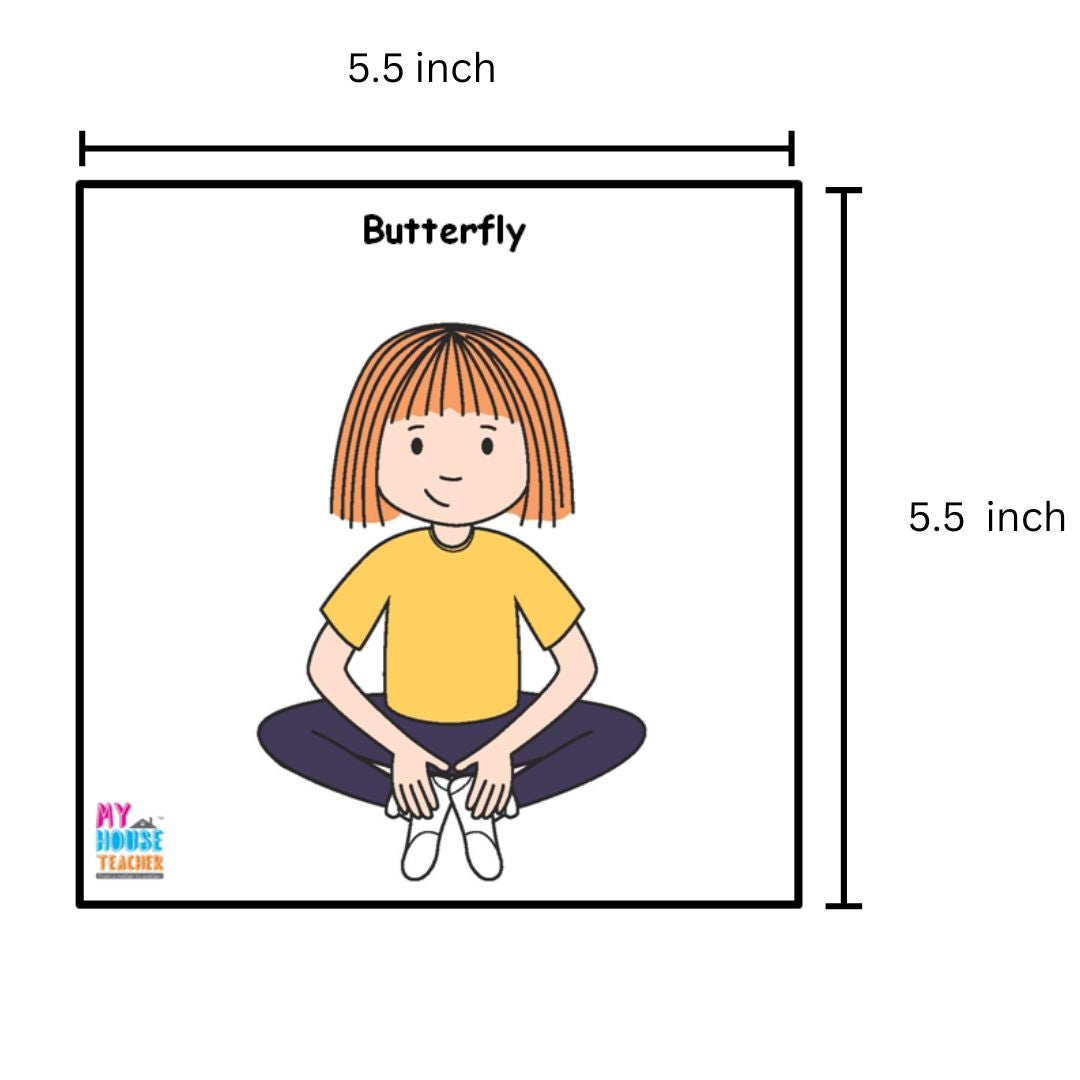 Yoga for children | 18 Yoga Flash Cards for Babies 3 Months to 99 Years