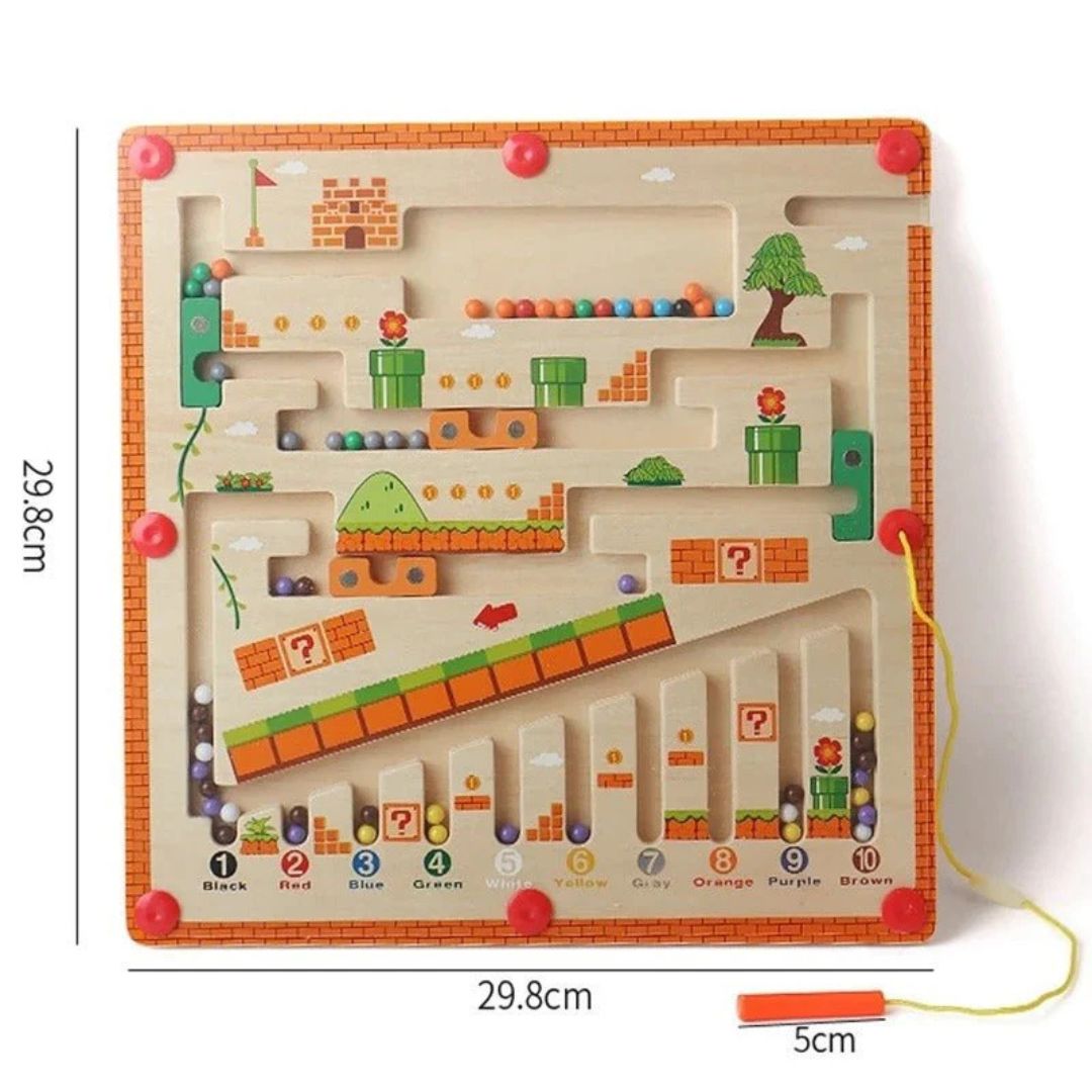 Fun Magnetic Maze Wooden Board for young children 2+