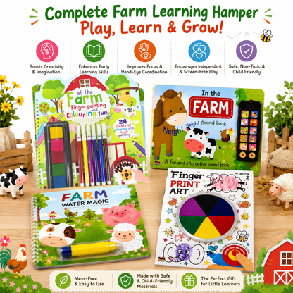 4-in-1 Farm Discovery Activity & Sound Book Combo