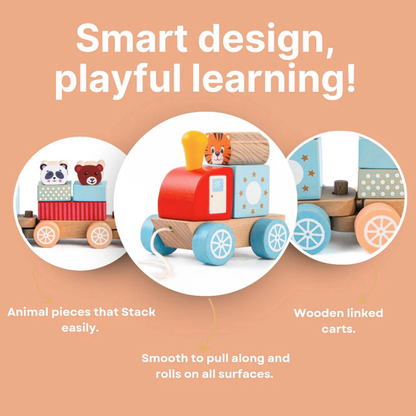 Wooden Animal Parade Train