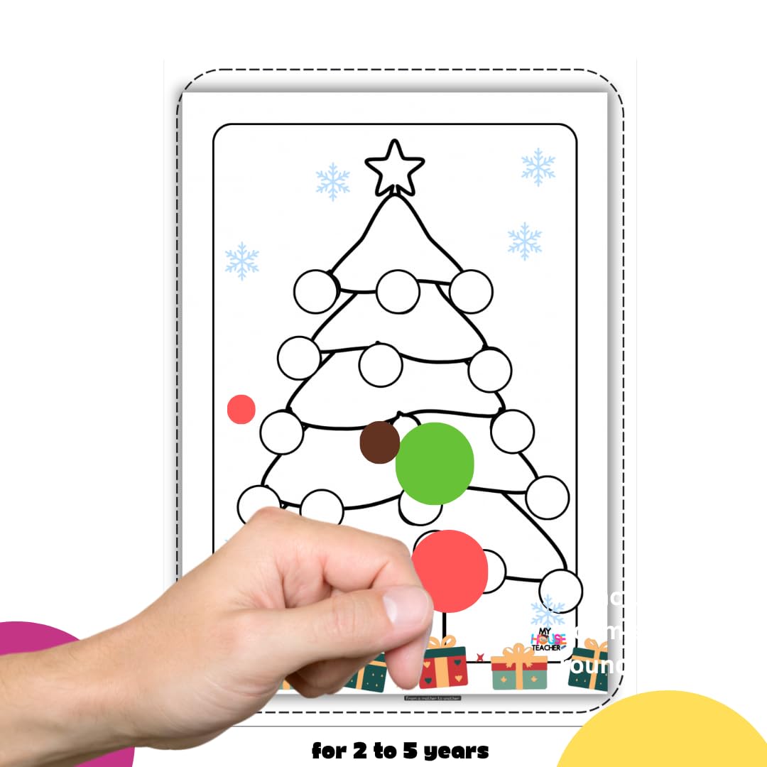 Fun Sticking For Kids | Christmas Gift for Kids | Mess Free Dotting Activity Kids | 240+ Reusable Stickers | Brain Development for Kids 2-5 Years