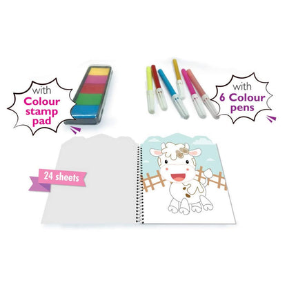 Farm Finger Painting & Colouring Fun