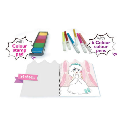 Princess Finger Painting & Colouring Book Set