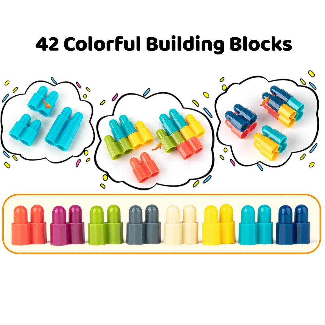 Bullet Blocks for young kids | 42 Colorful Building Blocks for Creative Play