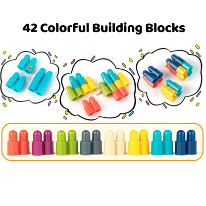 Bullet Blocks for young kids | 42 Colorful Building Blocks for Creative Play