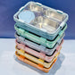 Green Pastel Steel Bento Lunchbox with 4 Compartments