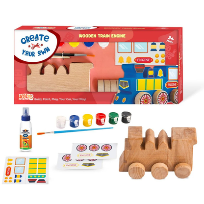 🚂 Wooden DIY Train Engine Kit – For Kids Age 3+ 🚂