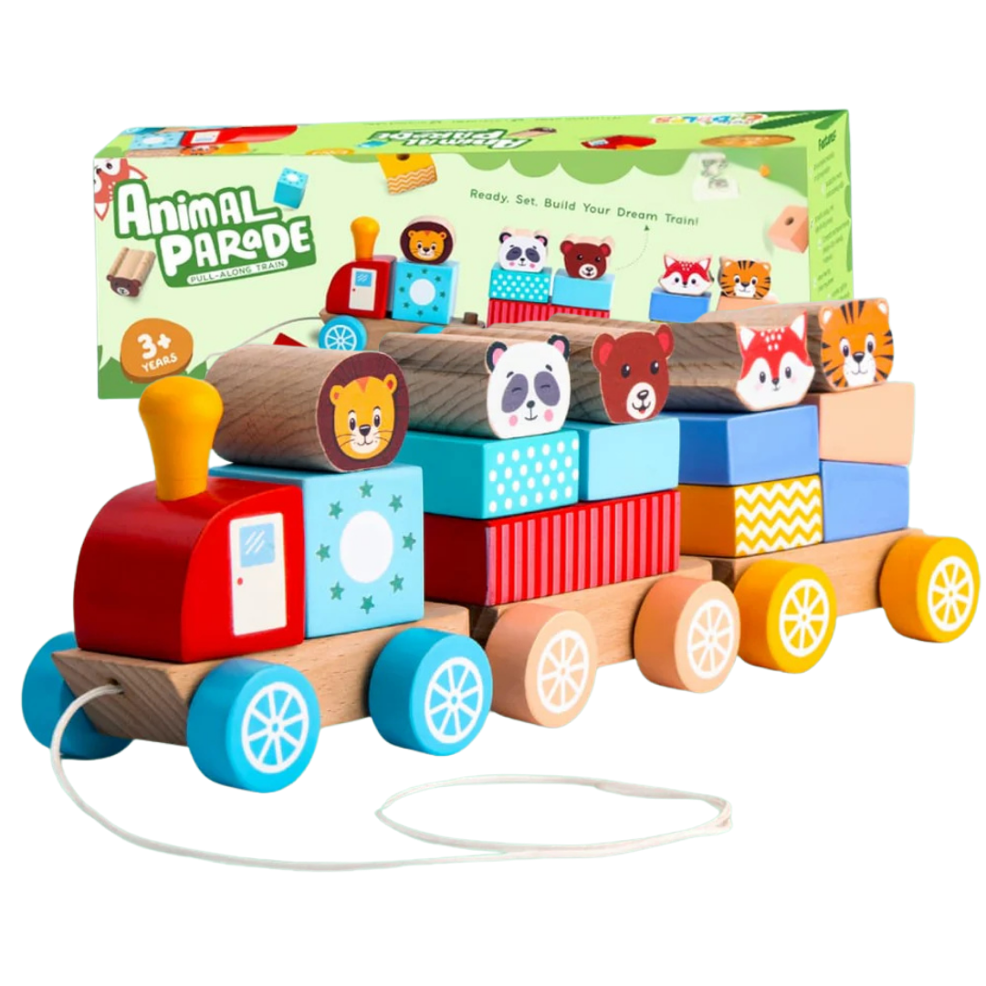 Wooden Animal Parade Train