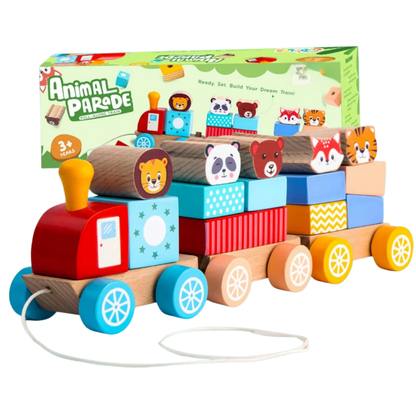 Wooden Animal Parade Train