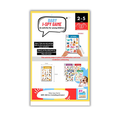 Ispy Busy Bag- Picture Search Reusable Mats Activity for babies and toddlers